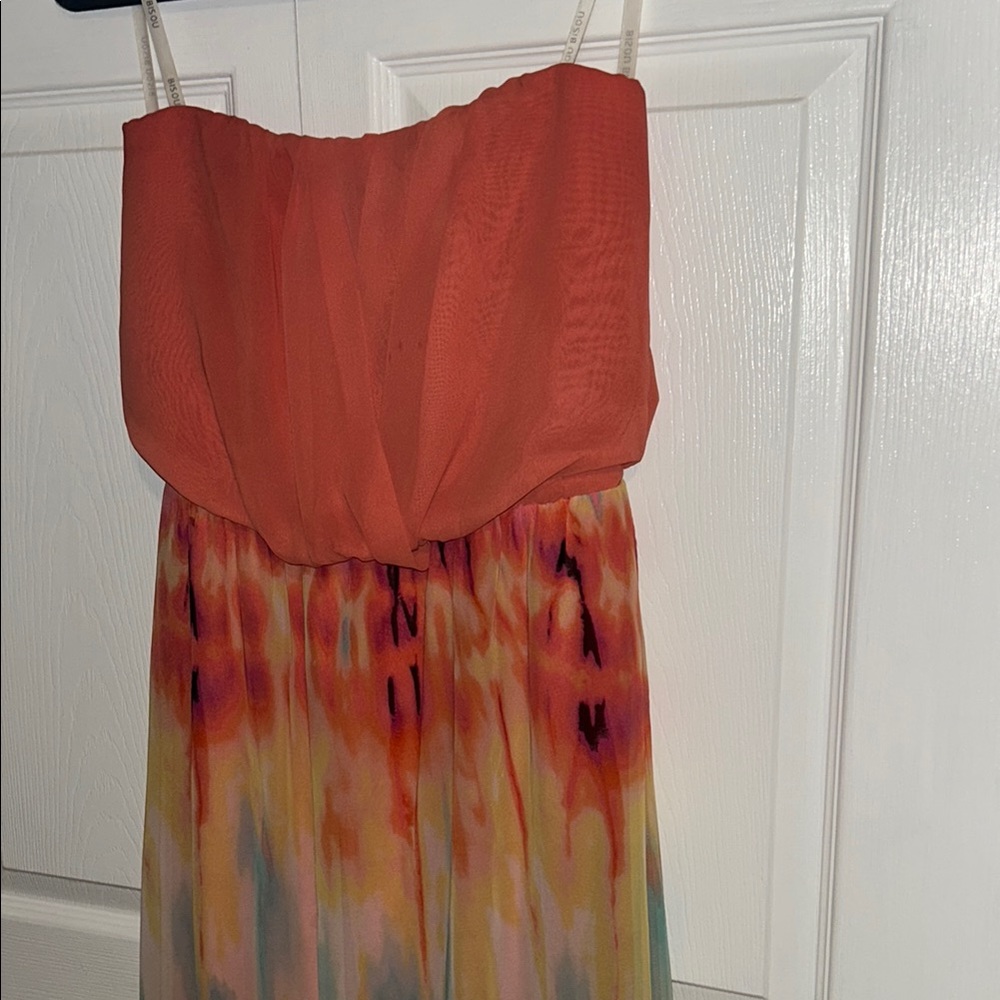 Colorful Strapless Maxi Dress - Picture 3 of 5